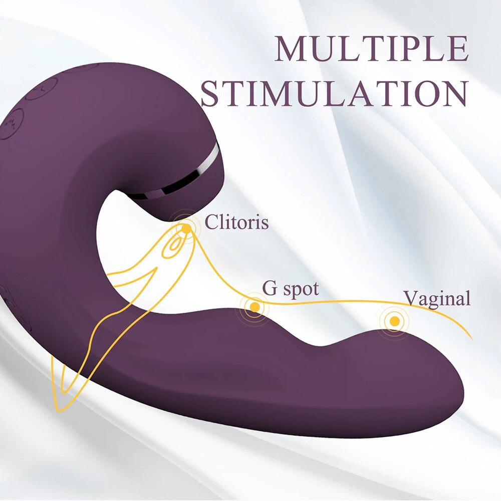 The Hannibal Clit Sucking Vibrator Stimulation Areas